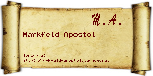 Markfeld Apostol névjegykártya